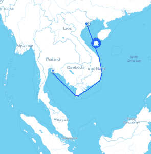 เส้นทางขนส่งทางเรือ ไปเวียดนาม